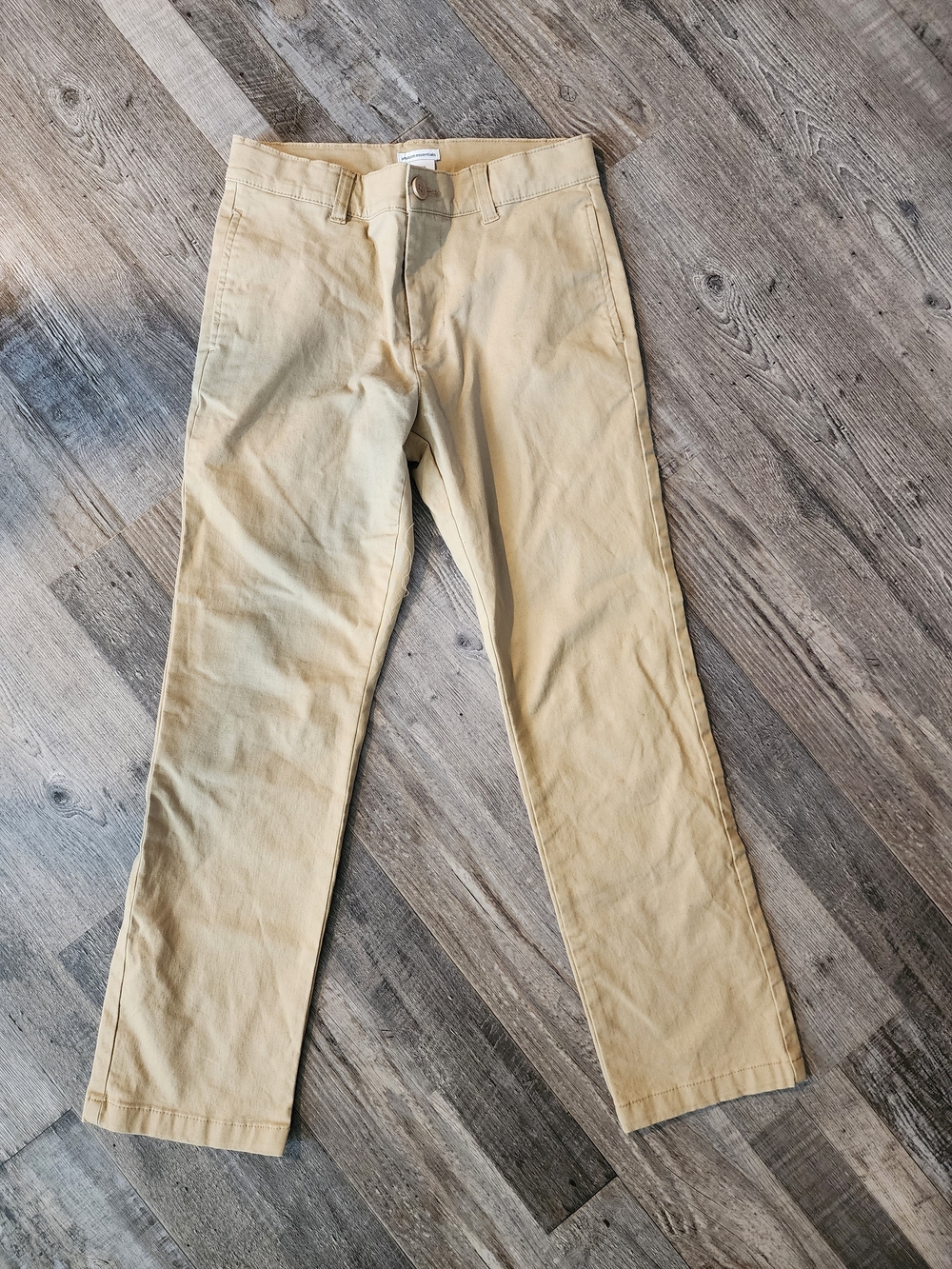 Boy's Amazon Essentials Khaki Straight-Leg Chino Pants - Light Tan